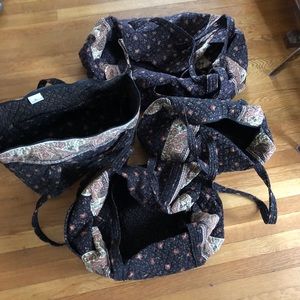 Vera Bradley duffle / shoulder bag set